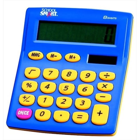 School Smart School Smart 084088 Digit Dual Power Primary Calculator; Basic Math 84088
